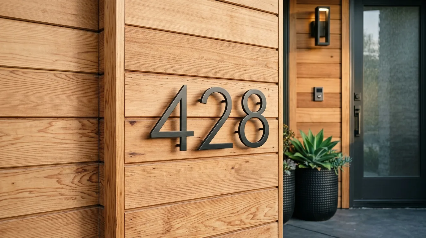 Statement House Numbers for 10 front porch ideas to boost curb appeal fast